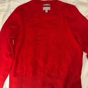 J. Crew Red Cashmere Sweater